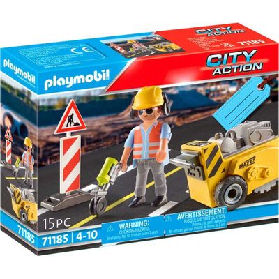 City Action - Bouwvakker met randensnijder Constructiespeelgoed