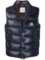 Moncler haut sans manches à design matelassé - Bleu