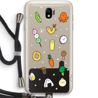 Happy bento friends: Samsung Galaxy J7 (2017) Transparant Hoesje met koord