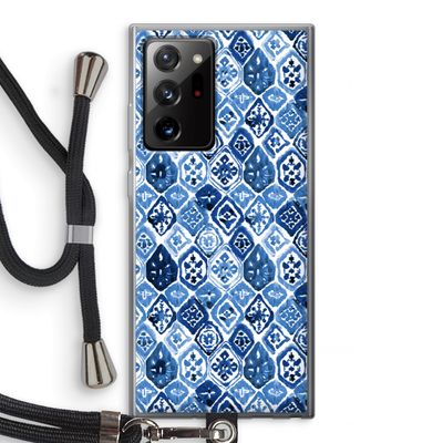 Blauw motief: Samsung Galaxy Note 20 Ultra / Note 20 Ultra 5G Transparant Hoesje met koord