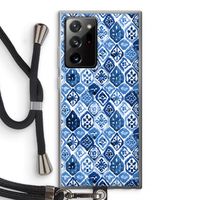 Blauw motief: Samsung Galaxy Note 20 Ultra / Note 20 Ultra 5G Transparant Hoesje met koord