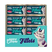 Edgard & Cooper graanvrij tonijn- en inktvisfilets kat natvoer blikjes 24 x 70gr