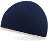 Beechfield CB44C Two-Tone Pull-On Beanie - French Navy/Stone - One Size