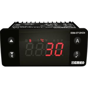 Emko ESM-3712-HCN.5.12.0.1/01.00/2.0.0.0 Tweestandenregelaar Temperatuurregelaar PTC -50 tot 130 °C Relais 16 A, Relais 5 A (l x b x h) 65 x 76 x 35 mm