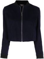 Paule Ka veste bomber crop en maille - Bleu - thumbnail