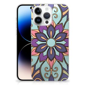 iPhone 14 Pro Max TPU Case Purple Flower