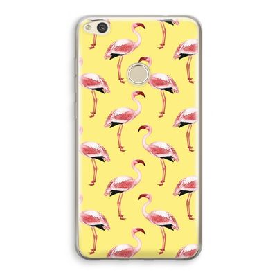 Flamingo's geel: Huawei Ascend P8 Lite (2017) Transparant Hoesje