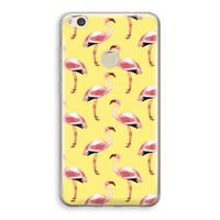 Flamingo's geel: Huawei Ascend P8 Lite (2017) Transparant Hoesje