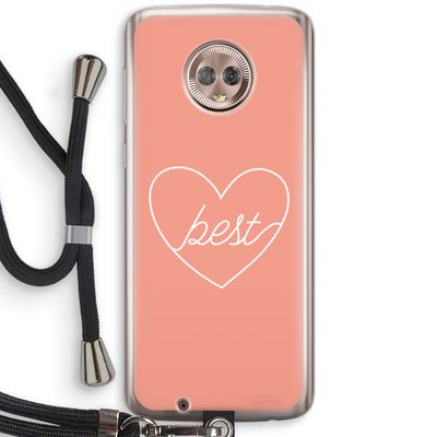 Best heart: Motorola Moto G6 Transparant Hoesje met koord