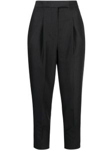 IBRIGU pantalon en laine vierge à coupe courte - Gris