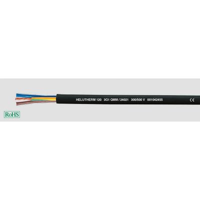 HELU HELUTHERM® 120 Hogetemperatuurkabel 5 G 1 mm² Zwart 24023-500 500 m