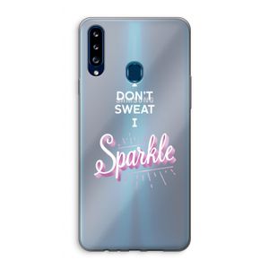 Sparkle quote: Samsung Galaxy A20s Transparant Hoesje