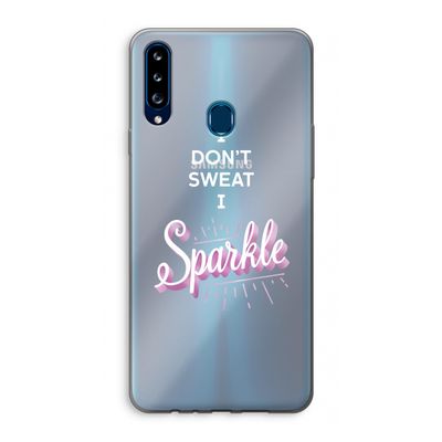 Sparkle quote: Samsung Galaxy A20s Transparant Hoesje