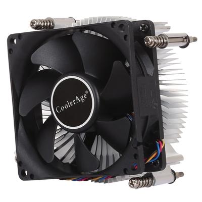 4Pin CPU koeler dempen stille ventilator verdikt aluminium koellichaam voor Intel 1155 / 1150 / 1151