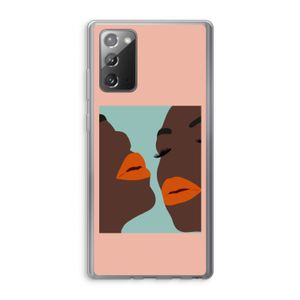 Orange lips: Samsung Galaxy Note 20 / Note 20 5G Transparant Hoesje