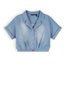 NoNo Meisjes spijker blouse cropped - Tara - Denim