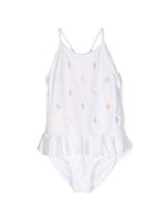 POLO RALPH LAUREN KIDS maillot de bain à logo brodé - Blanc