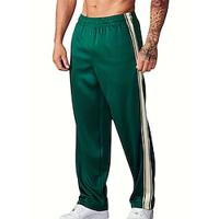 Voor heren Joggingbroeken Broek Joggingbroek met rechte pijpen Lapwerk Zak Elastische taille Kleurenblok Comfort Buitensporten Dagelijks Modieus Casual Zwart Wijn Micro-elastisch Lightinthebox