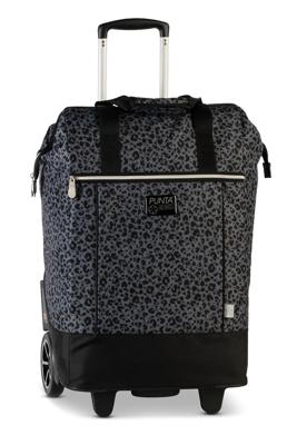 Punta Wheel Trolley Shopper Big Wheel Leopard Zwart/Grijs