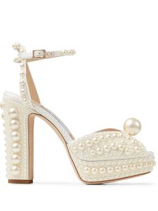 Jimmy Choo sandales Sacaria à plateforme 120 mm - Blanc