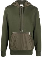 Moncler hoodie en coton à empiècements - Vert