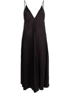 Jil Sander robe-nuisette à col v - Noir