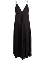 Jil Sander robe-nuisette à col v - Noir