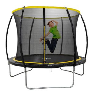 Dunlop Trampoline 6FT - 183 x 50 CM - Trampoline met Veiligheidsnet 200 CM - Max. 80 KG - Zwart/Geel