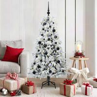 VidaXL Kunstmatige inklapbare kerstboom wit 150 cm pe en pvc