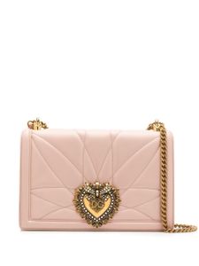 Dolce & Gabbana grand sac porté épaule matelassé Devotion - Rose