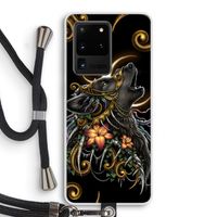 Huilende Wolf: Samsung Galaxy S20 Ultra Transparant Hoesje met koord