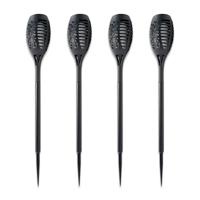 Solar LED-priklamp Flame zwart set 4 stuks Solar LED-priklamp Flame zwart set 4 stuks