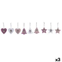 Kerst Decoratie Set DKD Home Decor Polyester (22 x 8 x 1 cm) (3 Stuks)