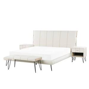 Beliani - BETIN - Slaapkamerset - Wit - 160 x 200 cm - Kunstleer