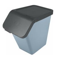 Sunware Sigma Home sorteer bak - afvalbak - blauw - stapelbaar - 40L - 49 x 27 x 45 cm