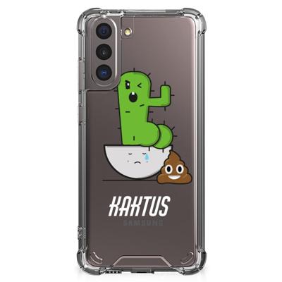 Samsung Galaxy S21 Stevig | Bumper Hoesje | Cactus Poo
