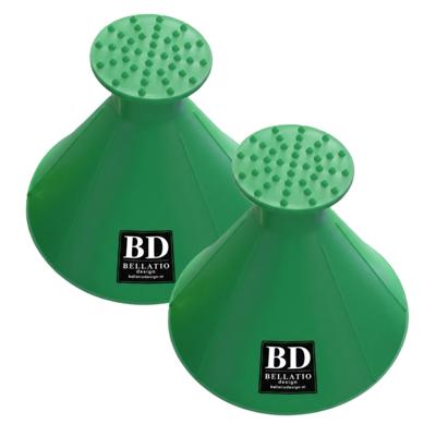 Ijskrabber - 2x - groen - rond - trechter - krabber - multifunctioneel - auto