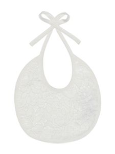 Dolce & Gabbana Kids bavoir en dentelle - Blanc