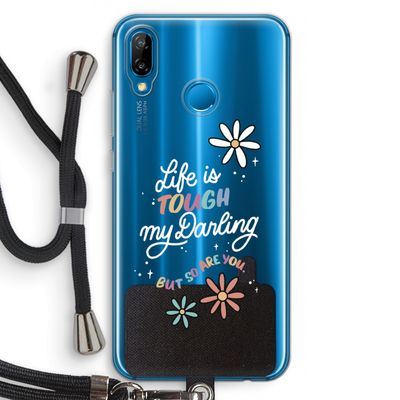 Tough Life: Huawei P20 Lite Transparant Hoesje met koord