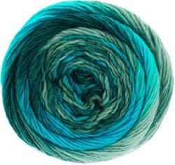 Lana Grossa Meilenweit 100 Color Mix Soft 052 Donker petrol/benzineblauw/groen/licht petrol/mint