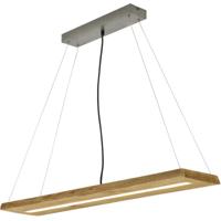 LED Hanglamp - Dimbaar 27W - Warm Wit 3000K - Natuurhout en Mat Bruin