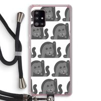 Cats: Samsung Galaxy A51 5G Transparant Hoesje met koord