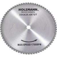 Holzmann Maschinen MKS355SB MKS355SB Hardmetaal-cirkelzaagblad 355 x 25.4 mm Aantal tanden: 72 1 stuk(s)