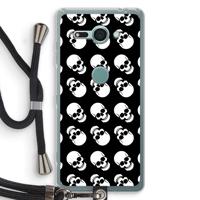 Musketon Skulls: Sony Xperia XZ2 Compact Transparant Hoesje met koord - thumbnail