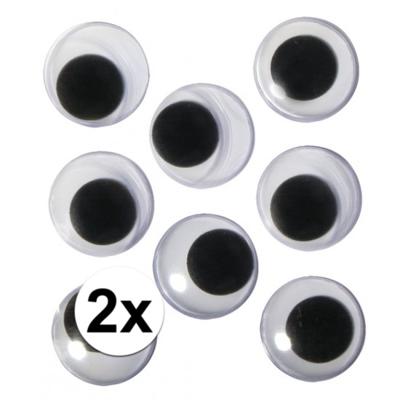 Wiebel oogjes van Dia 20 mm - 16x stuks - Zelfklevende Hobby materialen/artikelen - Knutselen