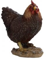 Esschert Design kip staand 19,8 x 17,6 cm polyresin bruin - thumbnail