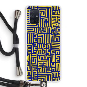 Majorelle Blue Print: Samsung Galaxy A71 Transparant Hoesje met koord