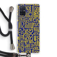 Majorelle Blue Print: Samsung Galaxy A71 Transparant Hoesje met koord
