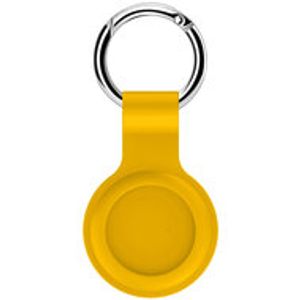 AirTag case shock series - siliconen sleutelhanger met ring - geel