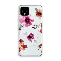 Geschilderde bloemen: Pixel 4 Transparant Hoesje